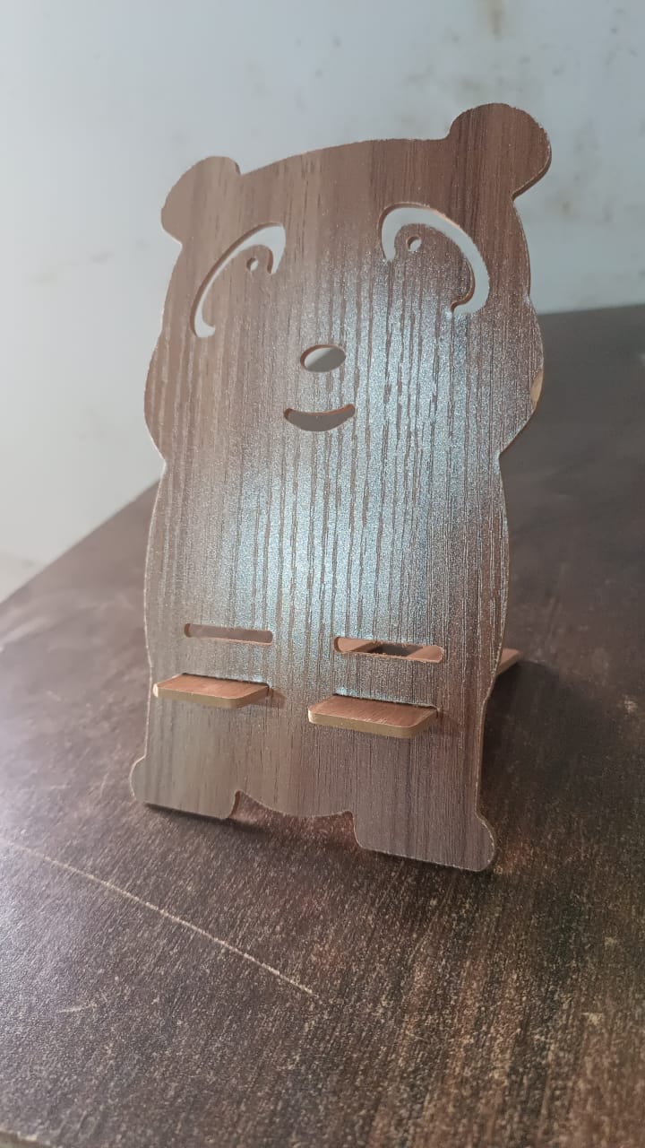 Wooden Cartoon Shape Design Mobile Stand  (1 Pc) Wooden Cartoon Shape Design Mobile Stand  (1 Pc)